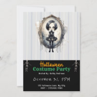 Viktorianisch Mirror Gothic Girl Black Halloween