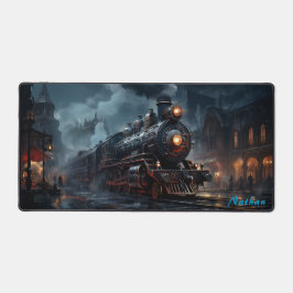 Viktorianisch Noir Steampunk Train Schreibtischunterlage