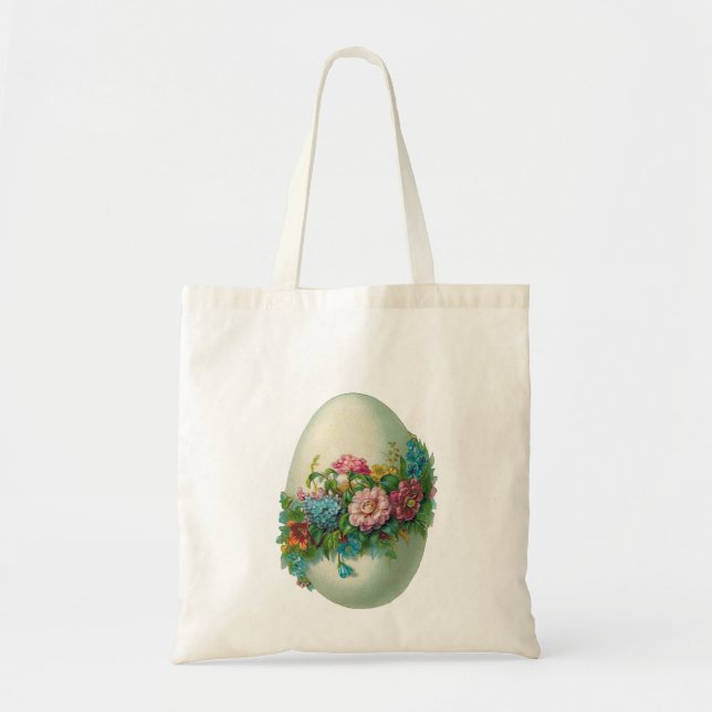 Viktorianisch Ostern Blume Ei Ostern Eizelljagd Tragetasche (Vorne)