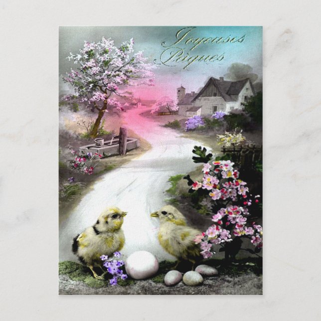 Viktorianisch Ostern Feiertagspostkarte (Vorderseite)