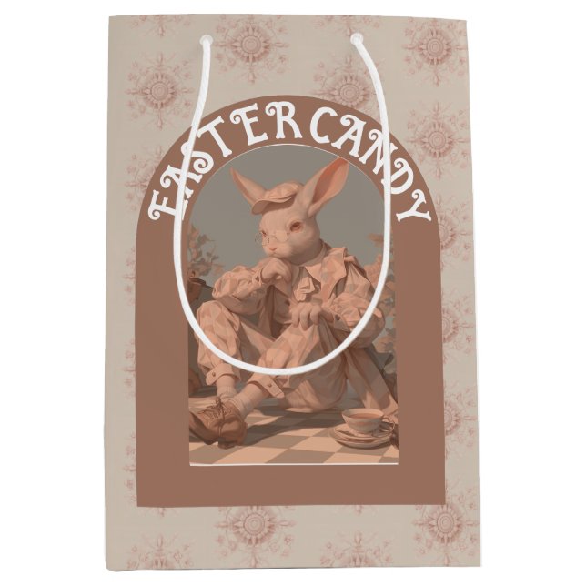Viktorianisch Ostern, Kaninchenjunge, Geschenktasc Mittlere Geschenktüte (Vorderseite)