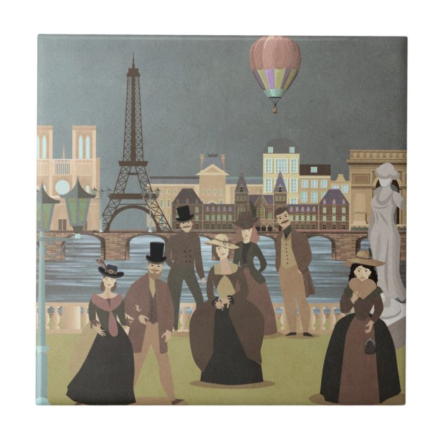 Viktorianisch Paris Fliese (Vorderseite)