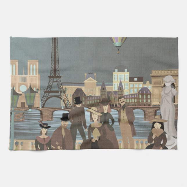 Viktorianisch Paris Geschirrtuch (Horizontal)
