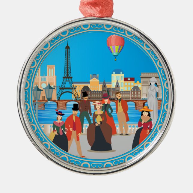 Viktorianisch Paris Ornament Aus Metall (Vorne)