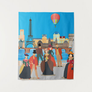 Viktorianisch Paris Wandteppich