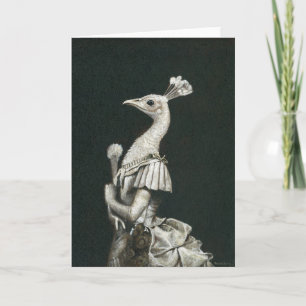 Viktorianisch Peacock Lady Greetings Card Karte