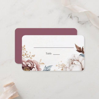 Viktorianisch Peony Luxe Flat Wedding Platzkarte