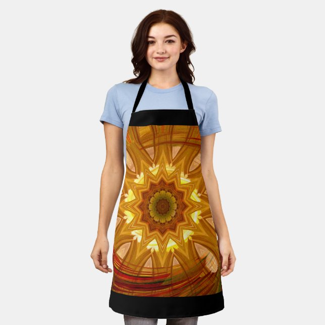 Viktorianisch Peony Swirl Schürze (Getragen)