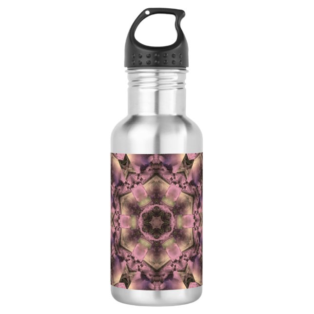 Viktorianisch rosa Antike Edelstahlflasche (Vorderseite)