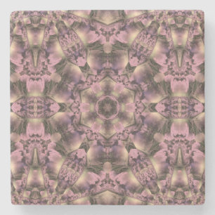 Viktorianisch rosa Antike Steinuntersetzer