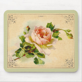 Viktorianisch rosa Rose Mousepad