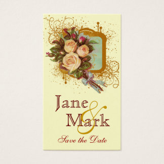 Viktorianisch Rose Bouquet Elegante Save the Date