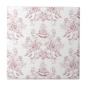viktorianisch, sanftes Gelb, sanftes Rosa, floral, Fliese