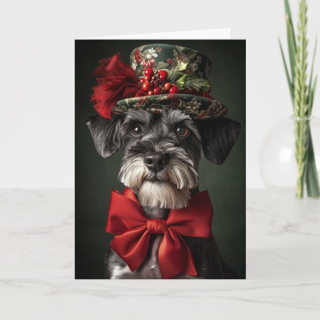 Viktorianisch Schnauzer Weihnachten (Vorderseite)