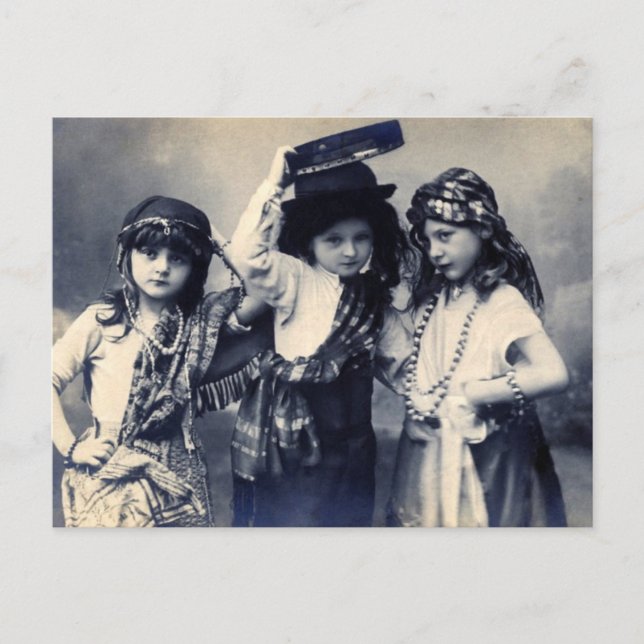 Viktorianisch Sinti und Roma-Kinder-Postkarte Postkarte (Vorderseite)