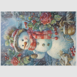 Viktorianisch Snowman Seidenpapier