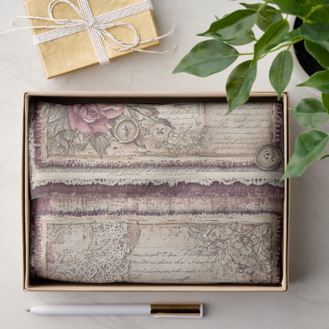 Viktorianisch & Spitze  Seidenpapier (Geschenk)