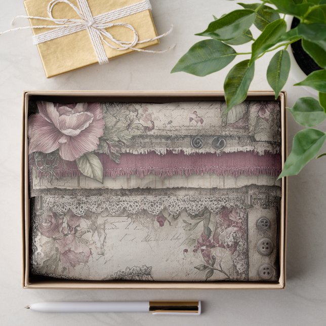 Viktorianisch & Spitze  Seidenpapier (Geschenk)