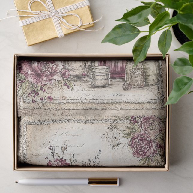 Viktorianisch & Spitze  Seidenpapier (Geschenk)