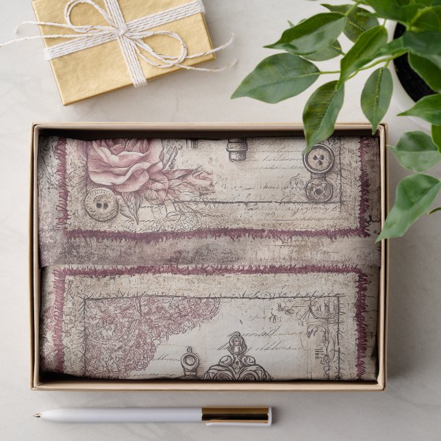Viktorianisch & Spitze  Seidenpapier (Geschenk)