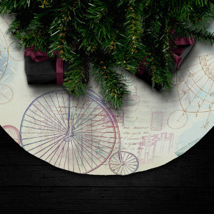 Viktorianisch Steampunk   Aquarellgrunge Pastell Polyester Weihnachtsbaumdecke