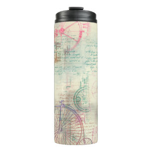 Viktorianisch Steampunk   Aquarellgrunge Pastell Thermosbecher