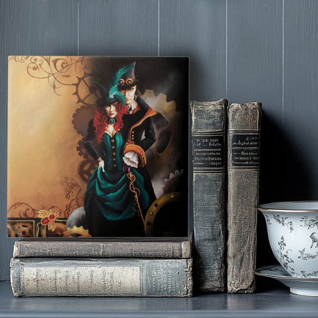 Viktorianisch Steampunk Couple Fliese (Von Creator hochgeladen)
