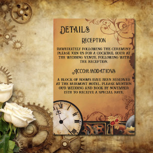 Viktorianisch Steampunk Elegance Wedding Begleitkarte