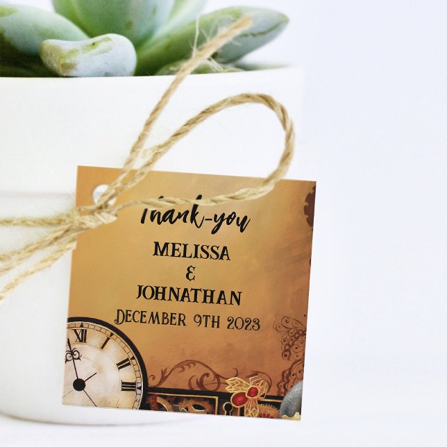 Viktorianisch Steampunk Elegance Wedding Geschenkanhänger (Von Creator hochgeladen)