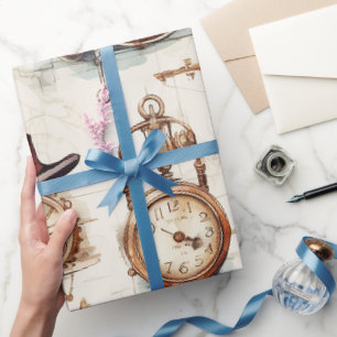 Viktorianisch Steampunk Geschenkpapier