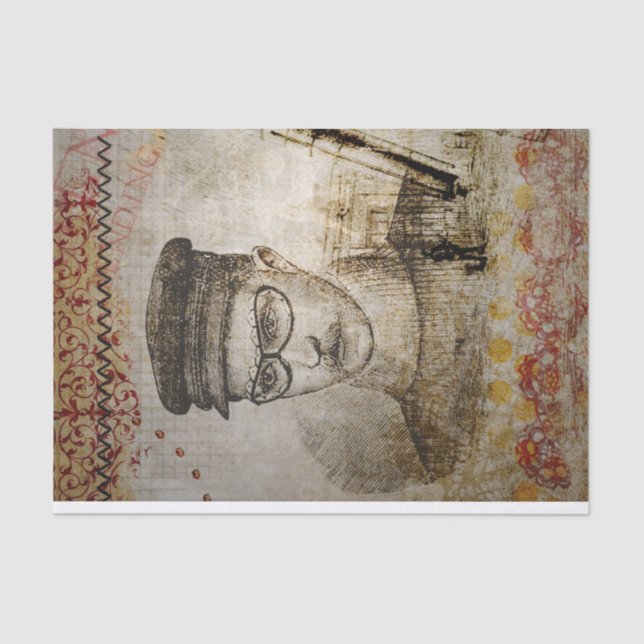 Viktorianisch Steampunk Inventor Scientist Telesco Seidenpapier (Vorderseite)