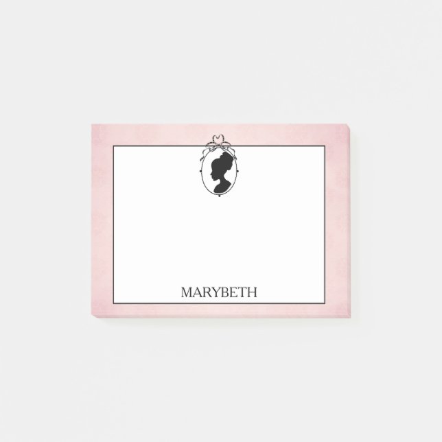 Viktorianisch Style 60er Cameo Post-It Notes Klebezettel (Vorderseite)