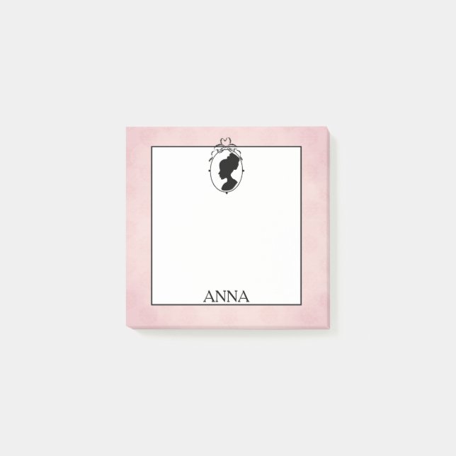 Viktorianisch Style 60er Cameo Post-It Notes Klebezettel (Vorderseite)