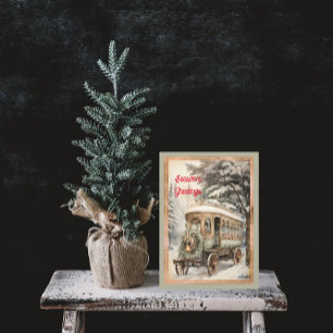 Viktorianisch Style Trolley Snow Weihnachten