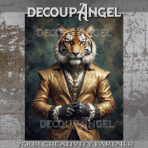 Viktorianisch Tiger - Decoupage-
