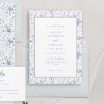 Viktorianisch Toile French Classic Einladung<br><div class="desc">Viktorianisch Toile French Blue Wedding Einladungen</div>
