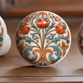 Viktorianisch Tulip Grandeur Keramik Knochenstütze Keramikknauf