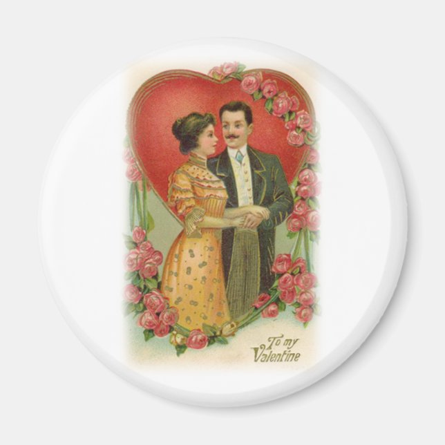 Viktorianisch Valentine Couple Magnet (Vorne)
