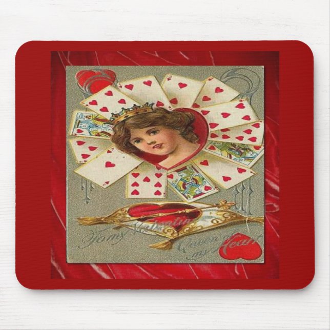 Viktorianisch Valentine die Herzkönigin Mousepad (Vorne)