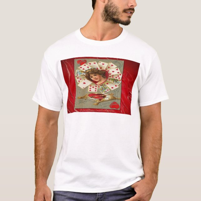 Viktorianisch Valentine die Herzkönigin T-Shirt (Vorderseite)