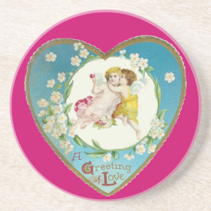 Viktorianisch Valentine ein Gruß an die Liebe Untersetzer