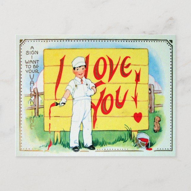 Viktorianisch Valentine Feiertagspostkarte (Vorderseite)