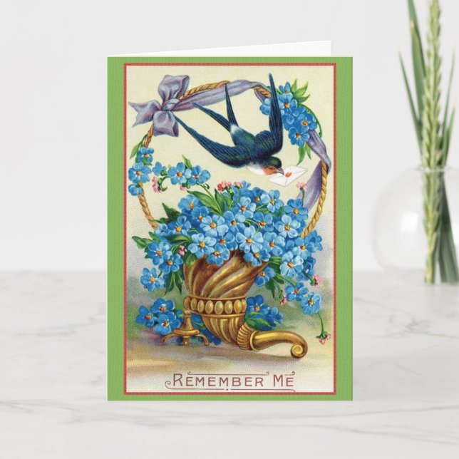 Viktorianisch Vergessen Sie mir keine Karte (Vorderseite)