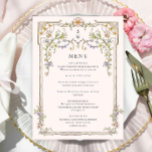 Viktorianisch Verzierte Grace Bohemisch Hochzeitse Menükarte<br><div class="desc">Für weitere Anpassungen klicken Sie bitte auf "Diese Vorlage personalisieren",  dann auf "Bearbeiten mit dem Entwurfswerkzeug". Stilvoll bearbeitbare Vorlagen,  die leicht zu benutzen sind,  weitere Artikel im Laden verfügbar (Einladungen,  uAwg,  Dankeschön-Karten,  Schreibwaren & Dekor). Wenn Sie Hilfe oder passende Artikel benötigen,  kontaktieren Sie mich bitte.</div>