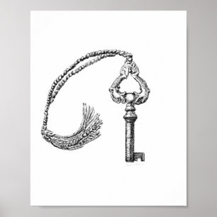 Viktorianisch Victrola Key Poster