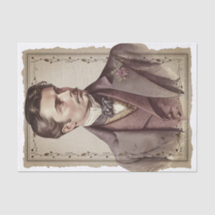 Viktorianisch Vintage Gentlemen Portrait Decoupage Seidenpapier