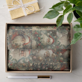 Viktorianisch Weihnachten & Retro Santa Collage Seidenpapier