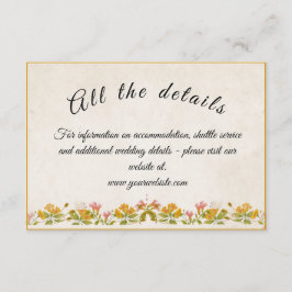 Viktorianisch-Wiesengelbe Prüfkarte Begleitkarte