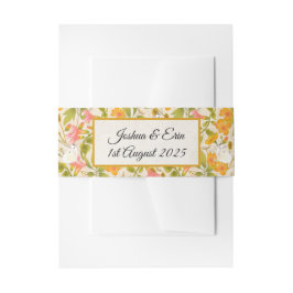 Viktorianisch-Wiesengelbe RSVP-Karte Einladungsbanderole