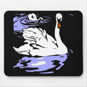Viktorianisch Woodcut Swans Mousepad
